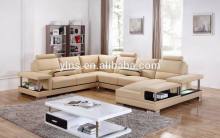foshan big sofa genuine leather chaise lounge