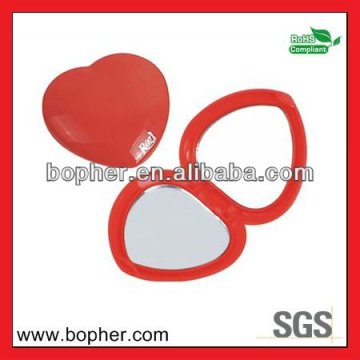 creative mini heart shape cosmetic mirror