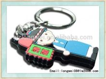 3D shaped PVC key chain hook