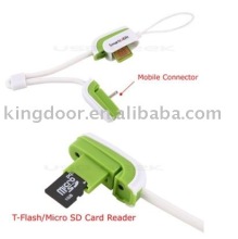 Smart USB charger with micro sd card reader