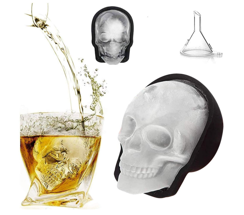 Silikonschädel-Eiswürfel-Tablett Silicone Skull Ice Cube Tray