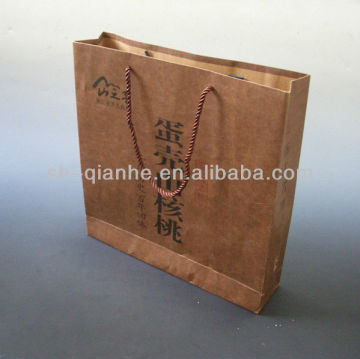 Brown paper bag for food packaging