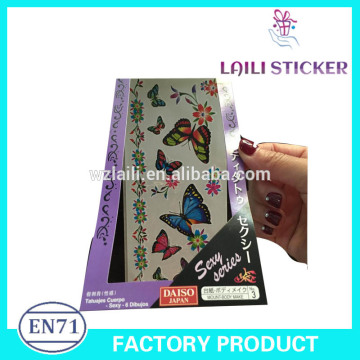 butterfly hand tattoo sticker,temporary tattoo