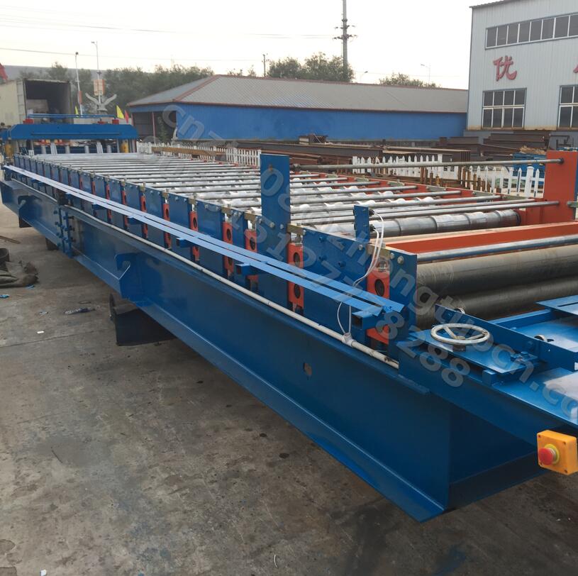 Metal steel wall and roof tile making machine