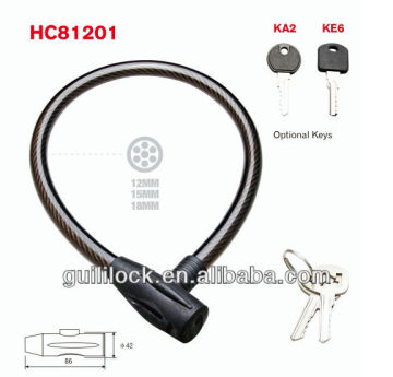 steel cable lock bicycle/motorcycle lock HC81201