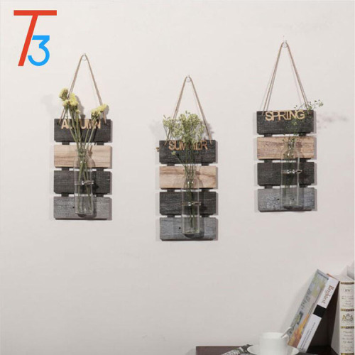 Flower Display Rack Hanging Corner Wood Shelf