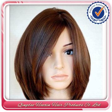 Bob Style Human Remy Hair Glueless Full Lace Wig