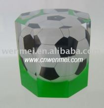 Lucite gift with football inside