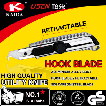 Aluminium Alloy hook blade multifuction knife