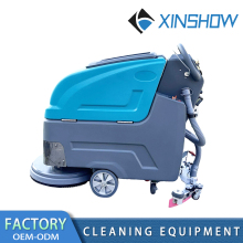 Commercial peacock blue floor scrubber