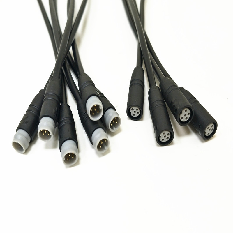 M6 5PIN Водонепроникний електровелосипед IP68 Mini Molded Connector