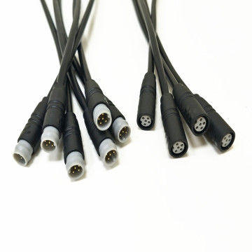 M6 5pin Vattentäta E-cyklar IP68 Mini Golded Connector