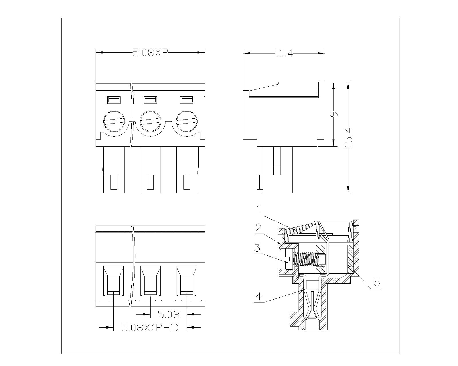 AT2500F-5.08-XX-X-K 5.08mm Pitch Plug-in Term AT2500F-5.08-XX-X-K 5.08mm Pitch Plug-in Term