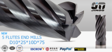 Solid Carbide Square Variable Helix End Mills for Medium Alloy Steels