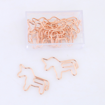 Rose Gold Ponies Paper Clip Bookmark Jewelry Findings for Kids