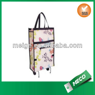 four wheel shopping trolley bag non-woven shopping bag