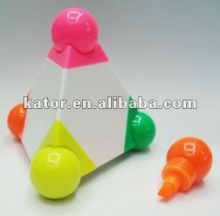 Creative colorful pyramid highlighter as promotional gift