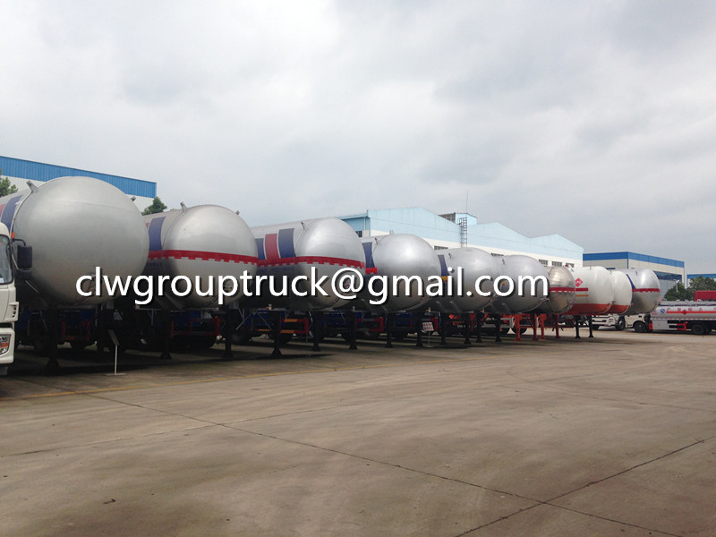 Tri-axle 60CBM LPG Transport نصف مقطورة