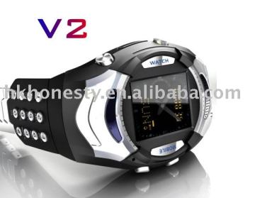 watch mobile phone with tri-band       V2