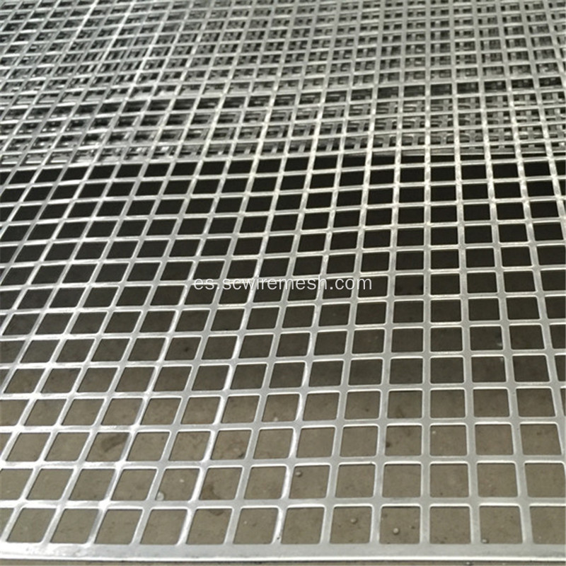 Agujero cuadrado de aluminio perforado hoja de metal