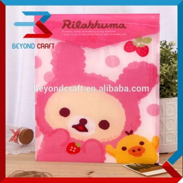 A4 A5 size plastic file envelop with magic tape or buttons