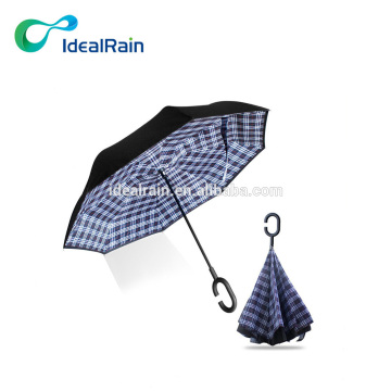 Wholesale Double Layer Reverse Umbrella C Handle Inverted Umbrella