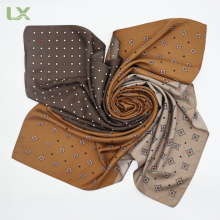 Custom Printed Twill Satin Square Head Scarf for Women by Lexiu Famous Designer