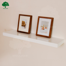 Chicago high gloss white floating wall shelf with hidden brackets