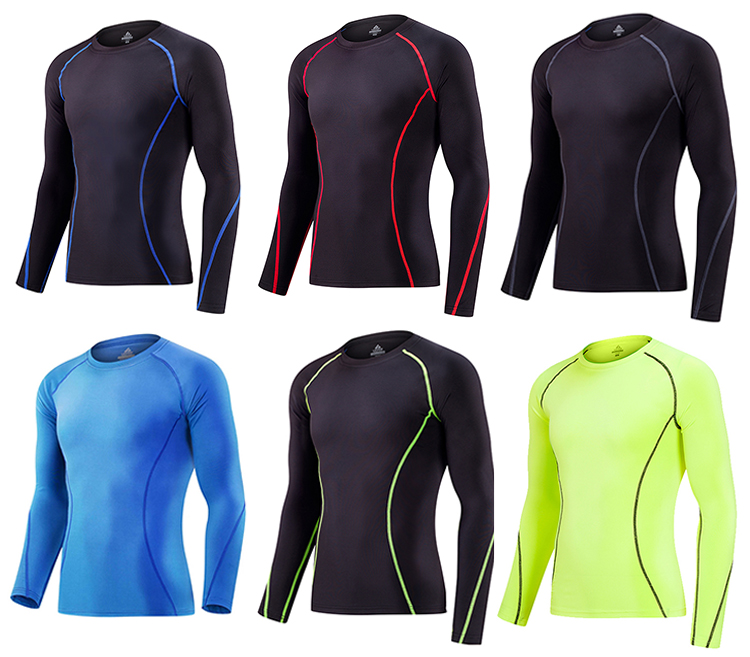 2021 Base Layer T Shirt sports Fitness Quick Dry Shirts Tops Compression Shirt Clothing custom printing