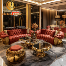 OEM Custom Modern Luxury Oversized Relaxing Red Sofa