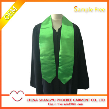 Emerald Green Satin Plain Graduation stoles