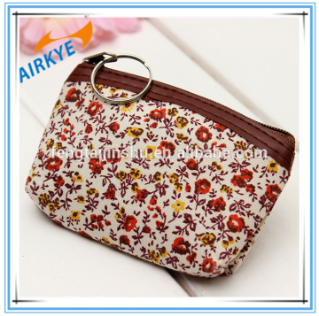 Lady Small Canvas Purse Zip Wallet Coin Key Holder Case Bag Handbag