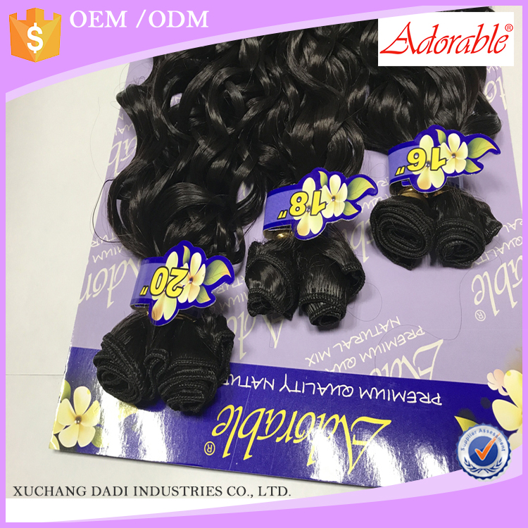 Hot Sell heat resistant fiber synthetic hair bulk  wholesale Spanish wave 6pcs curly hair extension