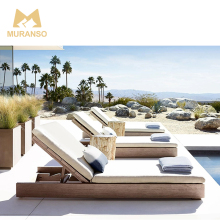 Teak Outdoor Lounge Sofa for Patio and Beach