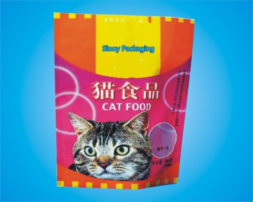 Colorful cat litter ziplock stand up Packaging Bag with window