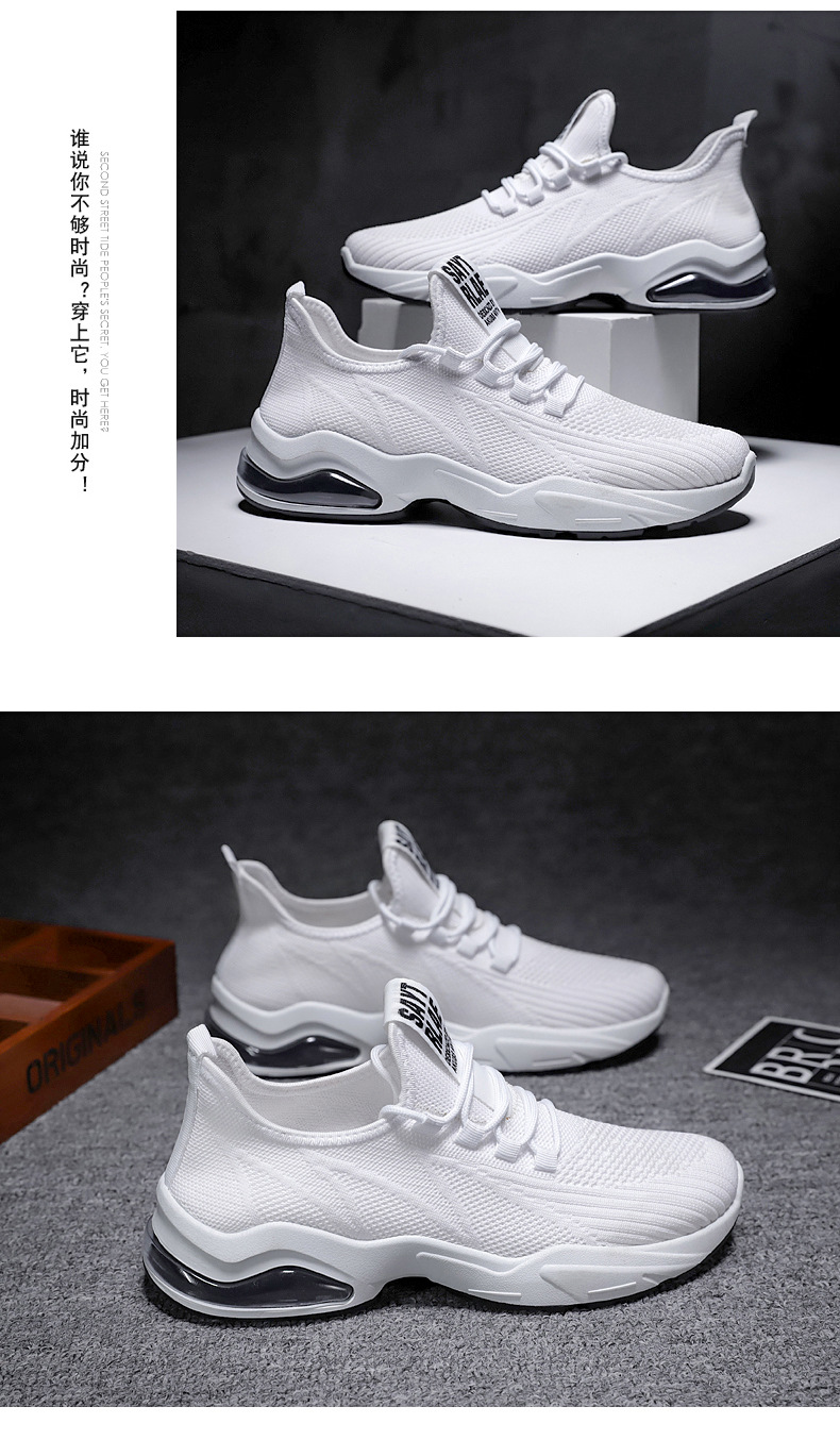 2021 men shoes Breathable Soft-soled Running Shoes Comfortable non-slip Flying Woven Air Cushion men's Shoes Sport