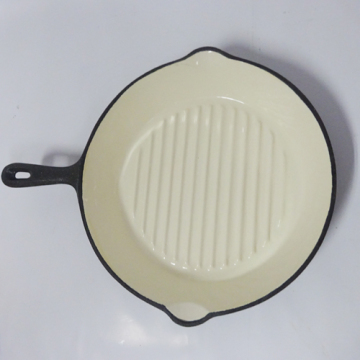 10 Inch Enamel Cast Iron Fry Pan With Handle/Griddle Pan/Cookware