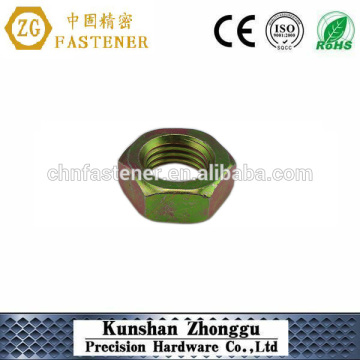 Non--standard Hexagon Thin Yellow Zinc Nut