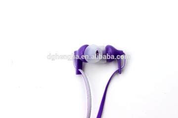 Customized flat cable in line microphone earphones with high quality