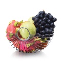 Metallic Kitchen Modern Style Countertop Wire Fruit Basket Decorative Fruit Bowl