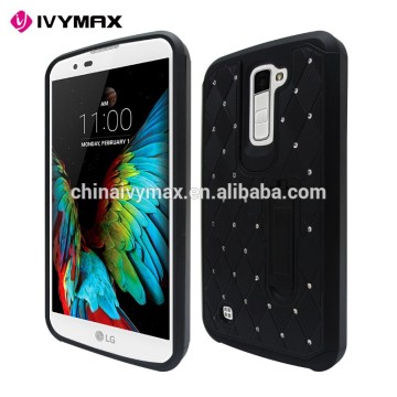 ivymax holster case for LG Q10 bling diamond hybrid case