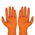 Zatwierdzone przez FDA jednorazowe pomarańczowe rękawiczki nitrylowe