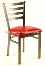 US most popular restaurant stainless steel dining table with leather chairs