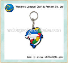 lovely dolphin pvc keychain/led key chain/key chain