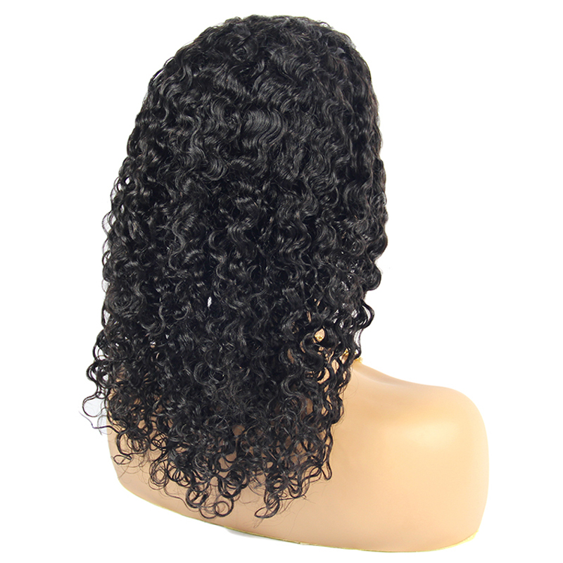 SunkissU pre plucked hairline 360 water wave wig, 150% density water curls human hair wigs