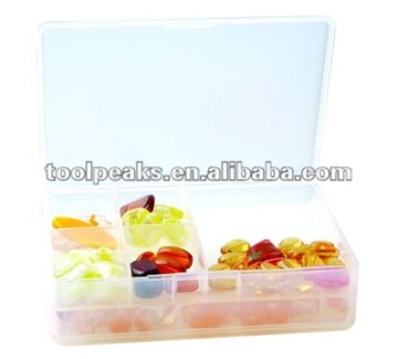 Jewelry plastic bead box Double side open box