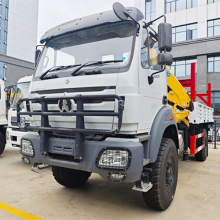 Knuckle Boom crane mounted on beiben cargo truck