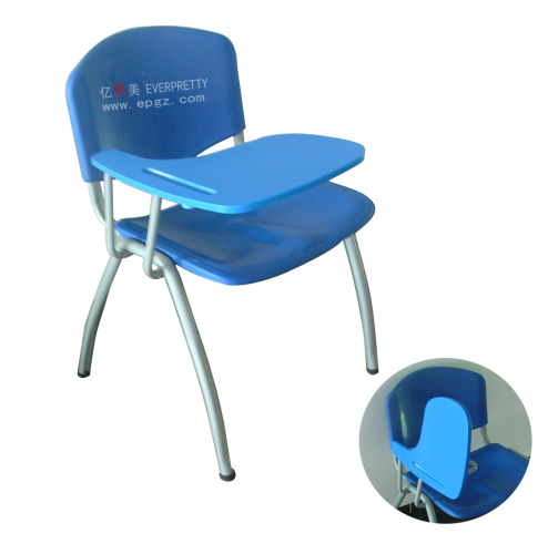 Plastic Blue Writing Chair with Table (EY-223)