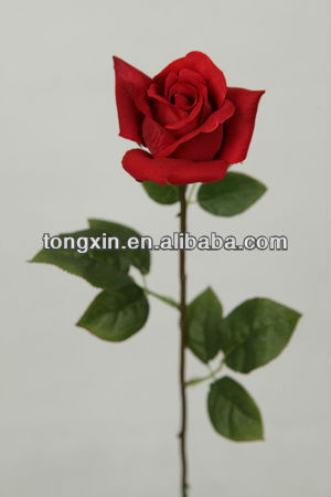 decoration indoor Chinese artificial sinlge rose bud