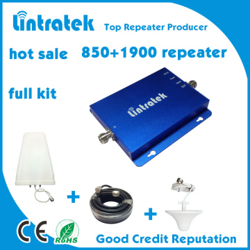 lintratek brand Cellular amplifier,cdma amplifier,quad band gsm 850 900 1800 1900 mhz